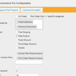 Setup free gift promotion. Order promotion woocommerce admin tab 1