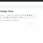 Order now page in admin